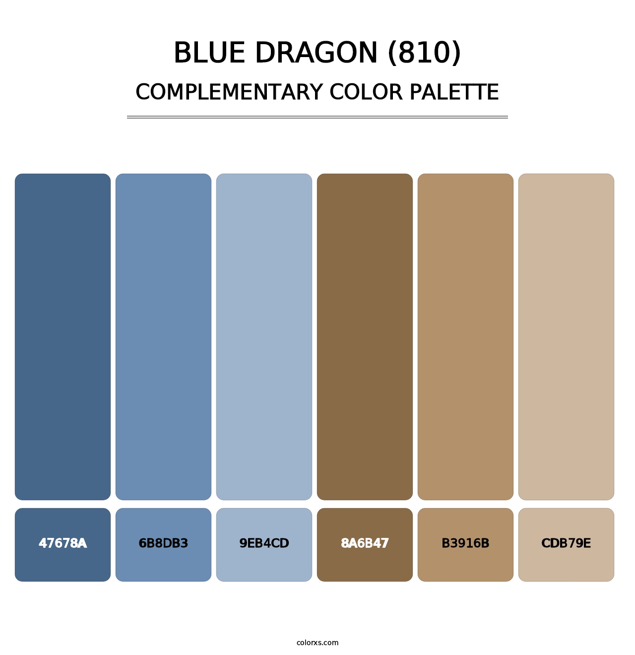 Blue Dragon (810) - Complementary Color Palette