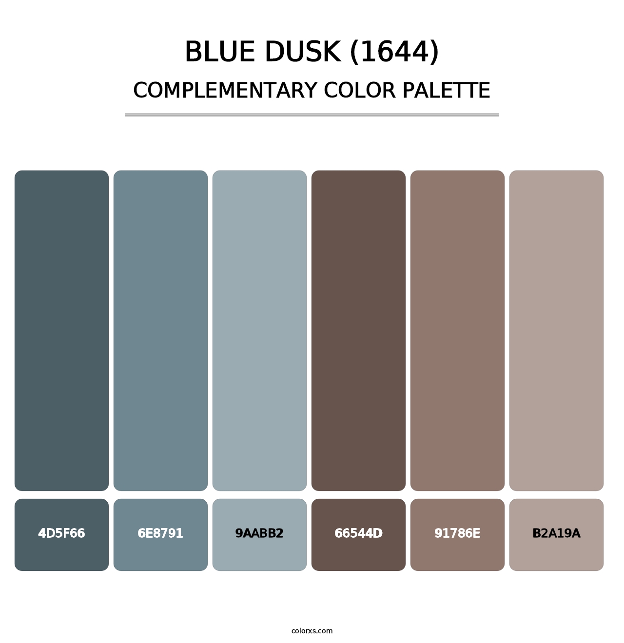 Blue Dusk (1644) - Complementary Color Palette