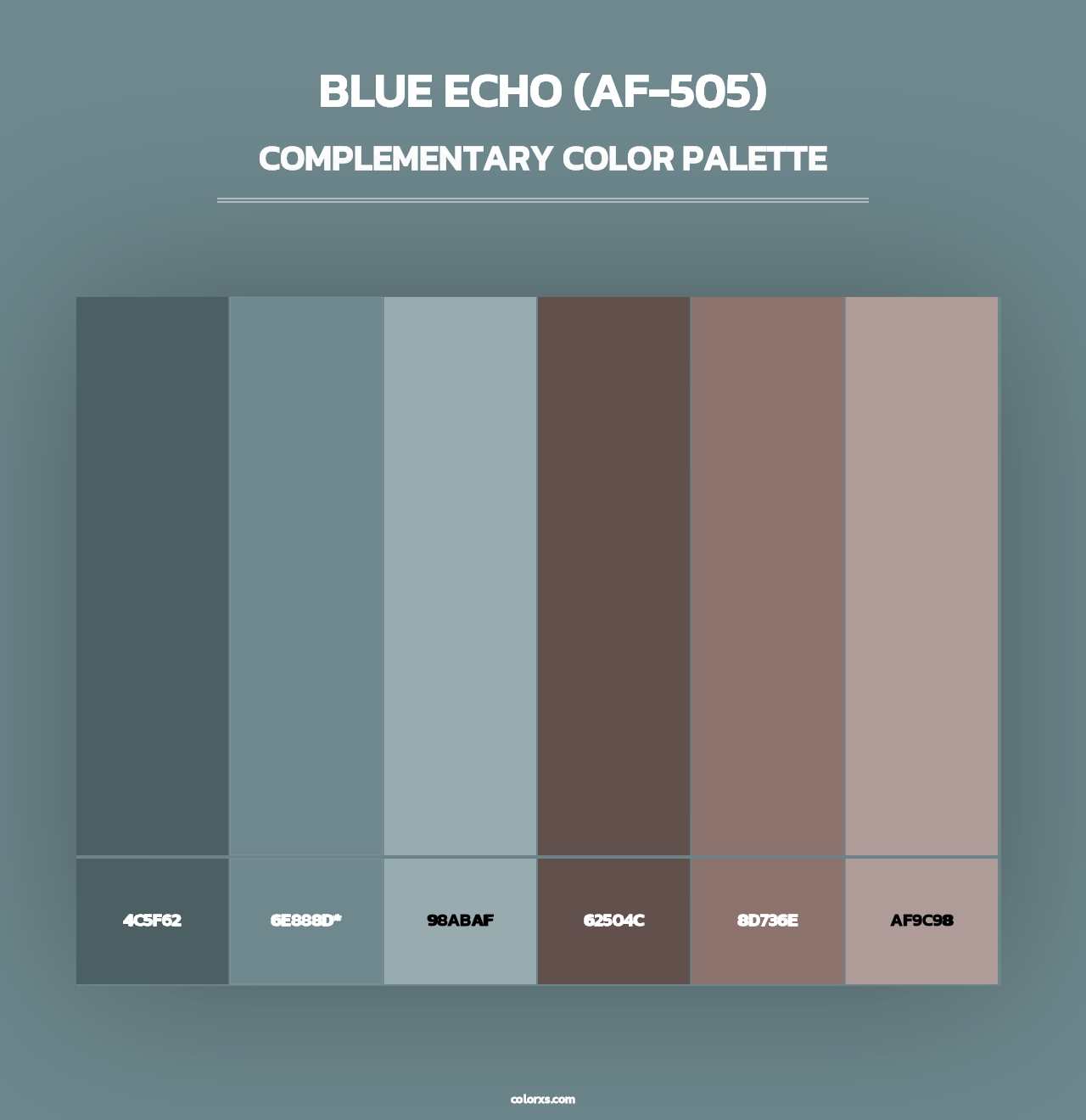 Blue Echo (AF-505) - Complementary Color Palette