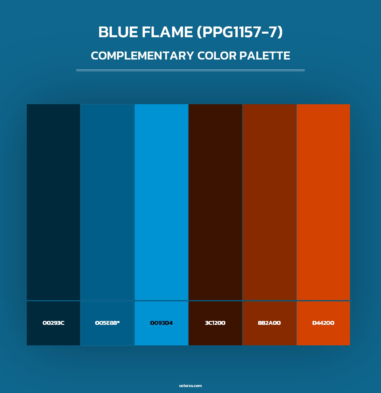 Blue Flame (PPG1157-7) - Complementary Color Palette