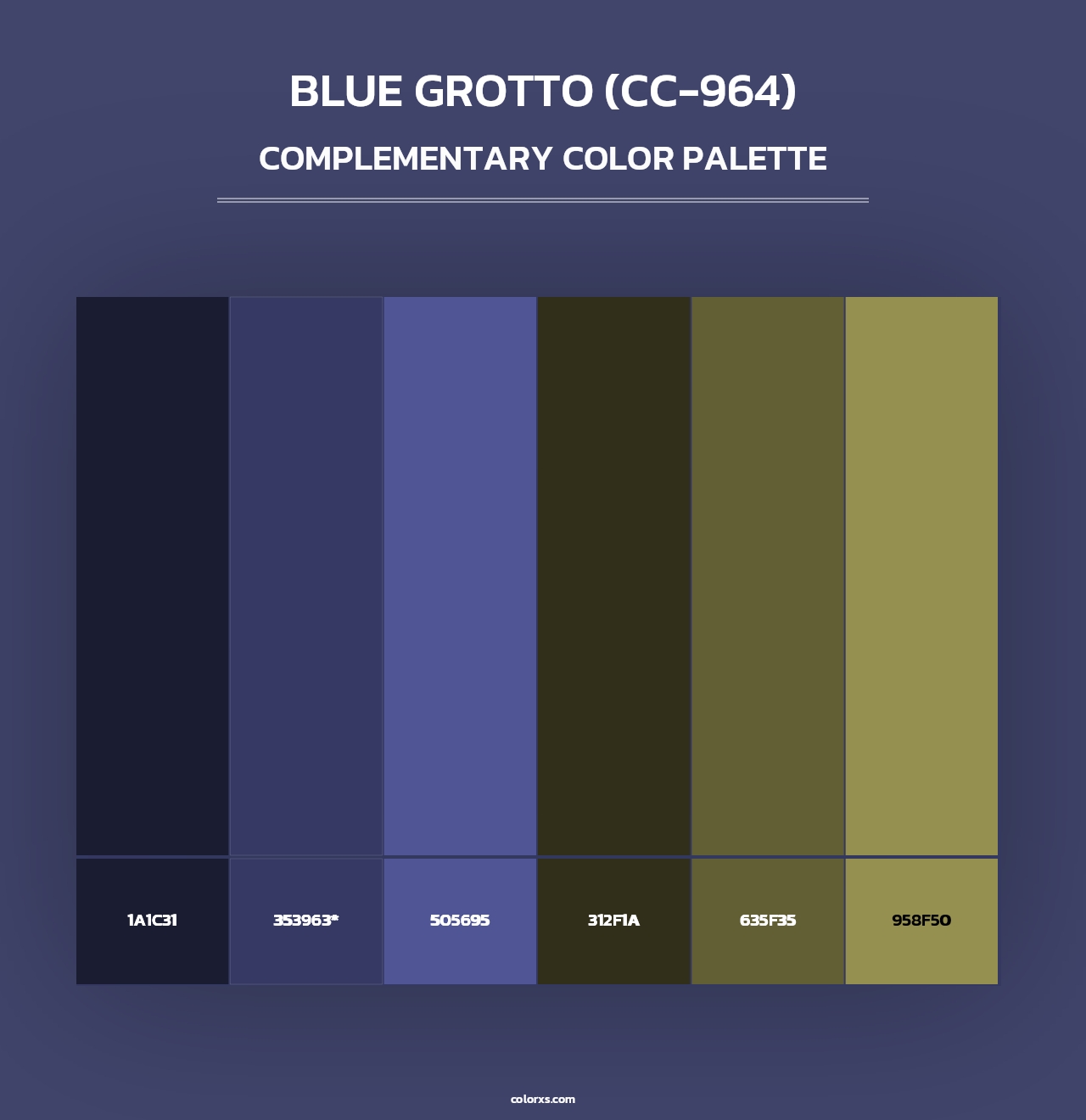 Blue Grotto (CC-964) - Complementary Color Palette