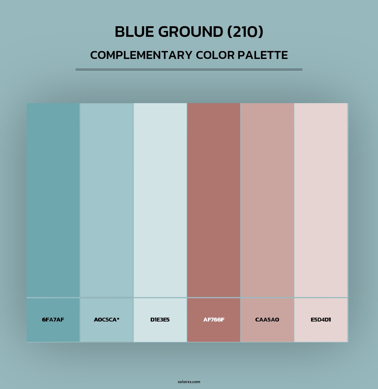 Blue Ground (210) - Complementary Color Palette