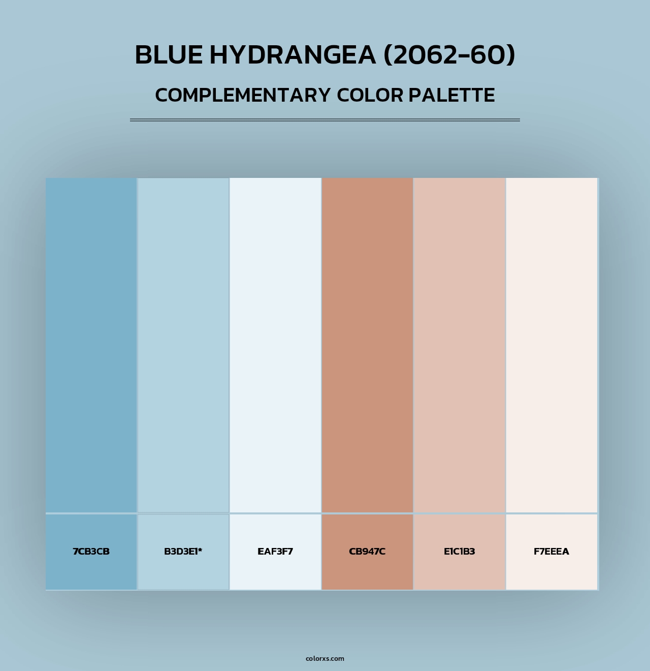 Blue Hydrangea (2062-60) - Complementary Color Palette