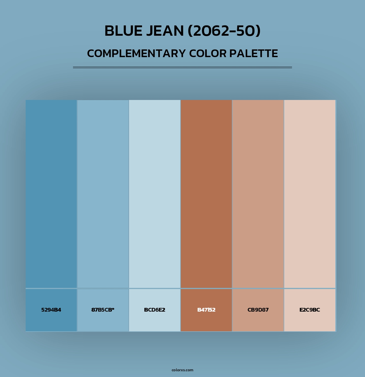 Blue Jean (2062-50) - Complementary Color Palette