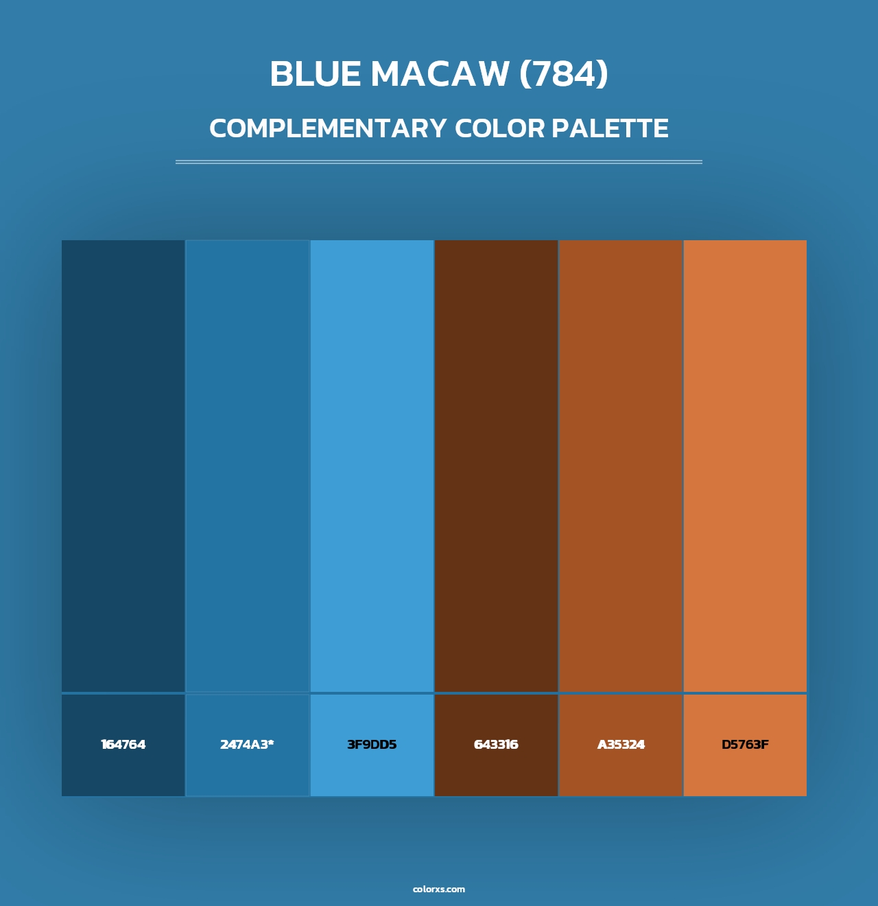 Blue Macaw (784) - Complementary Color Palette