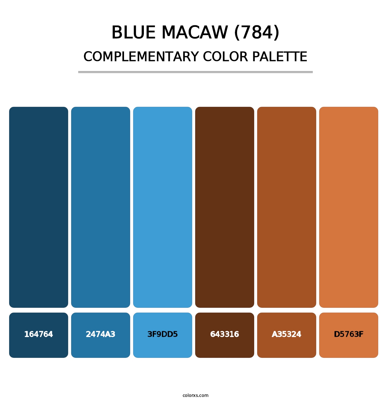 Blue Macaw (784) - Complementary Color Palette
