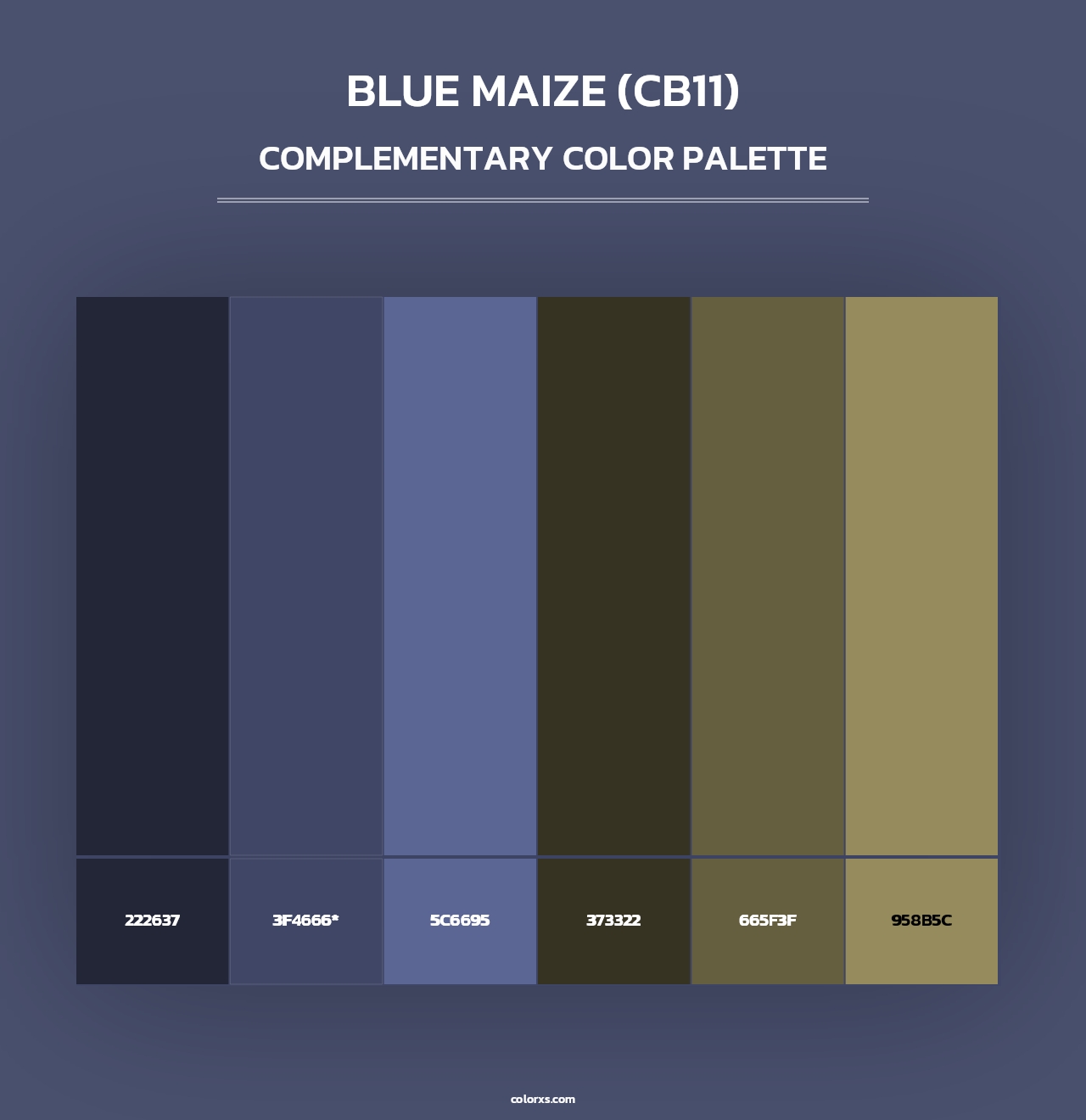 Blue Maize (CB11) - Complementary Color Palette