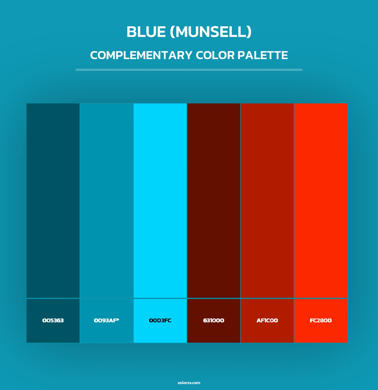 Blue (Munsell) - Complementary Color Palette