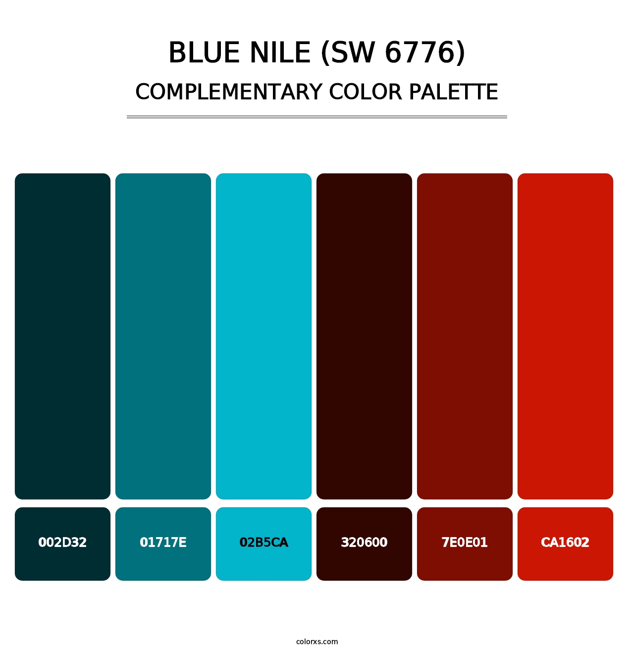 Blue Nile (SW 6776) - Complementary Color Palette