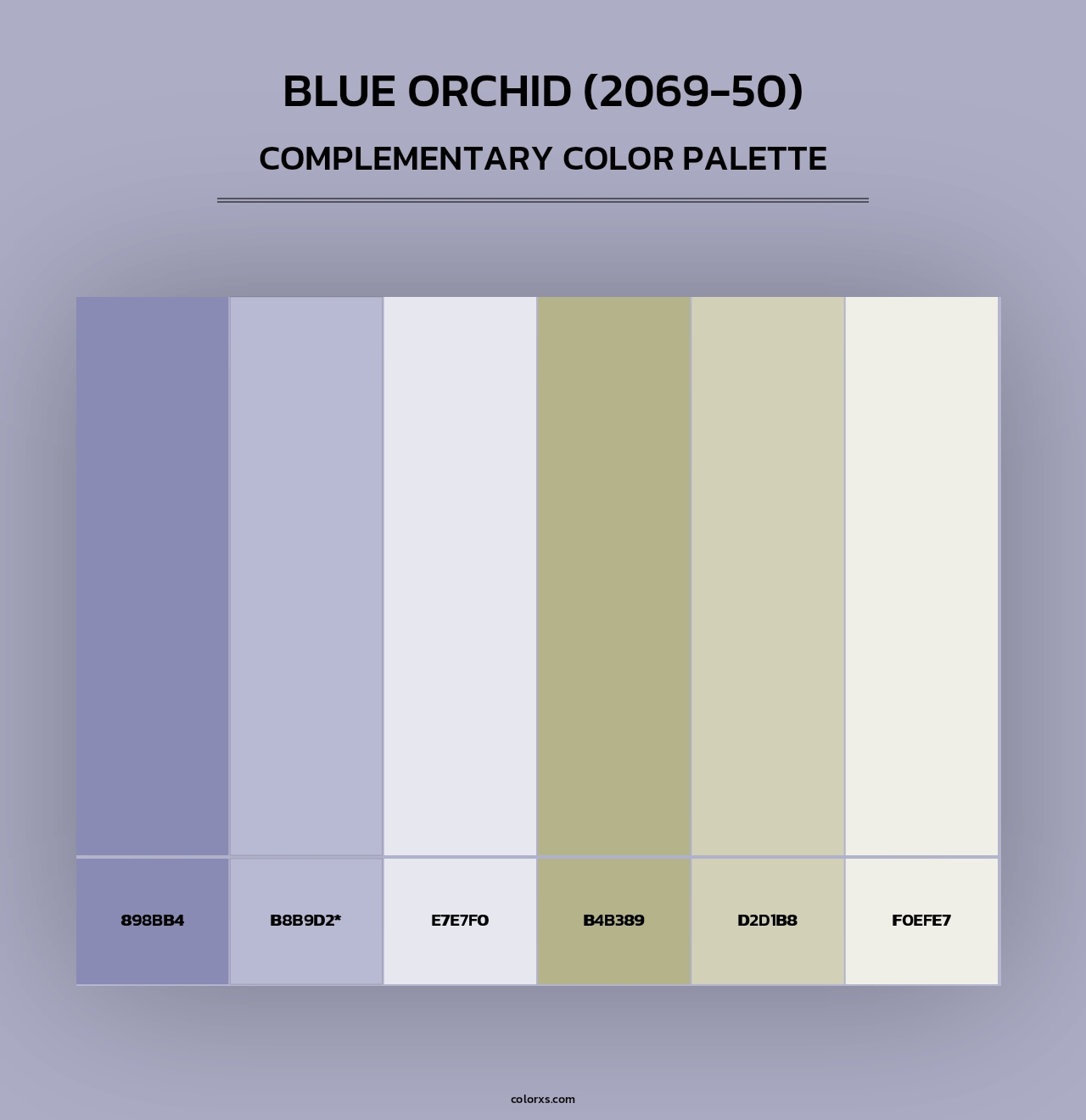 Blue Orchid (2069-50) - Complementary Color Palette