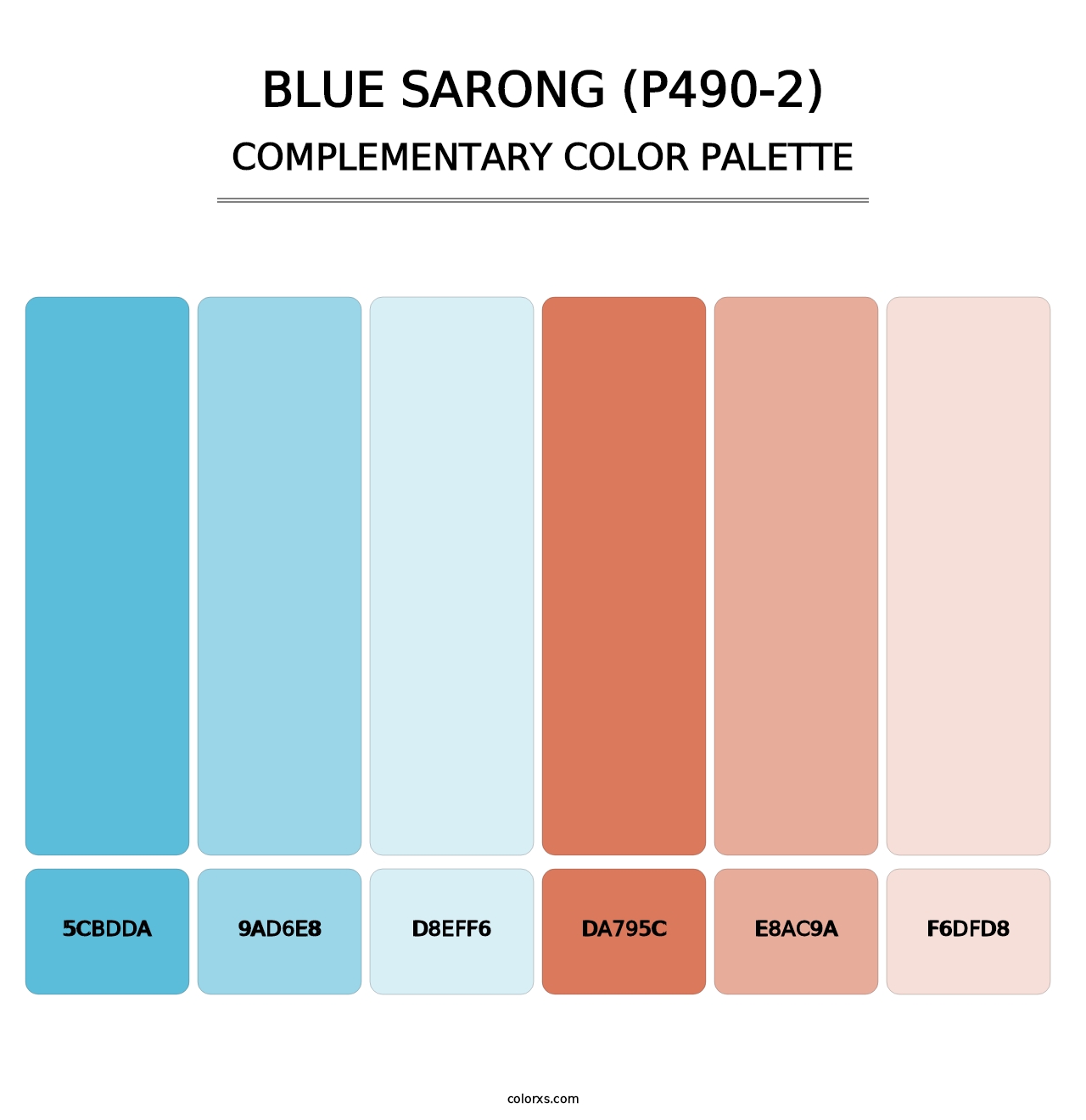 Blue Sarong (P490-2) - Complementary Color Palette
