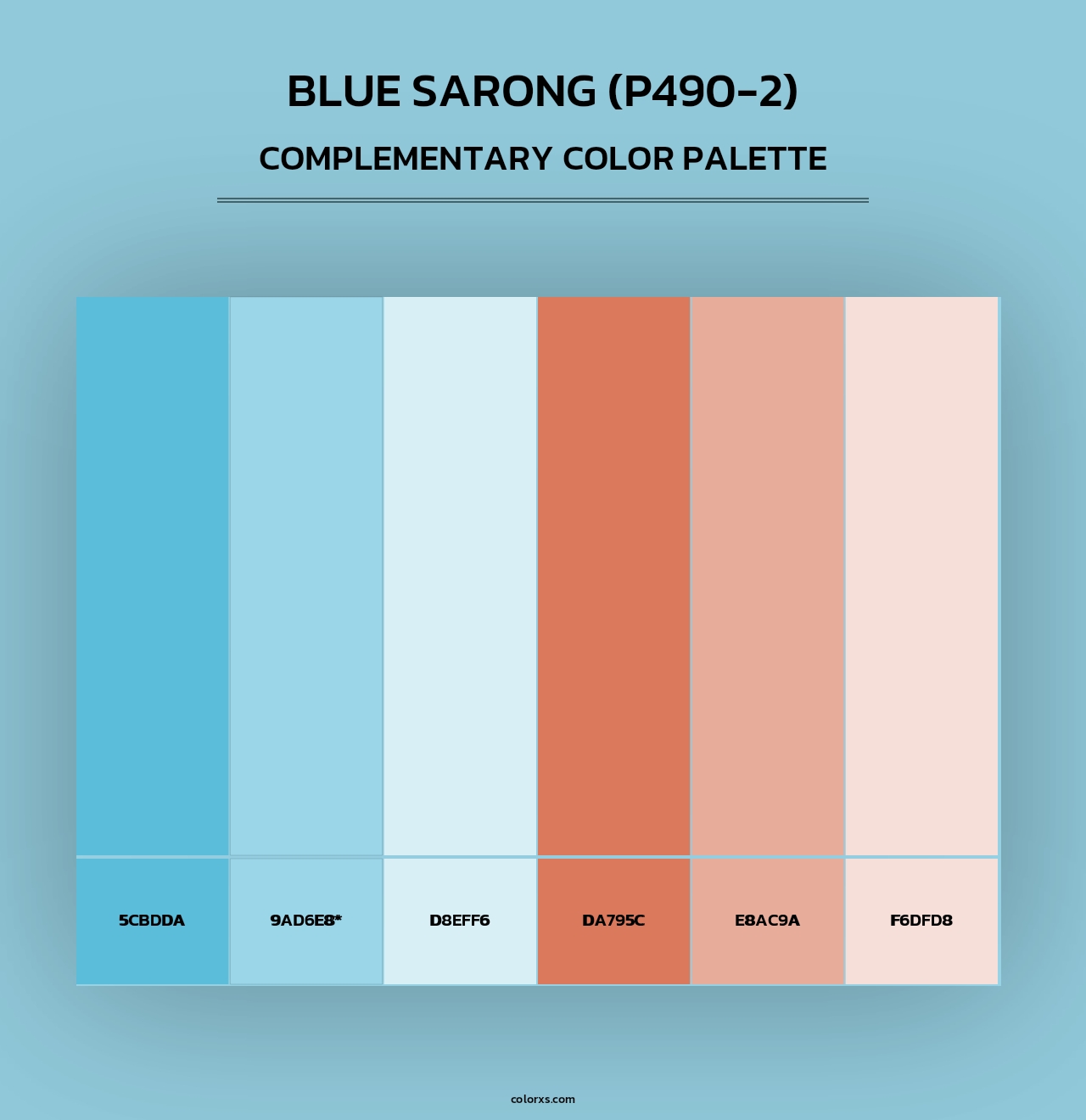 Blue Sarong (P490-2) - Complementary Color Palette