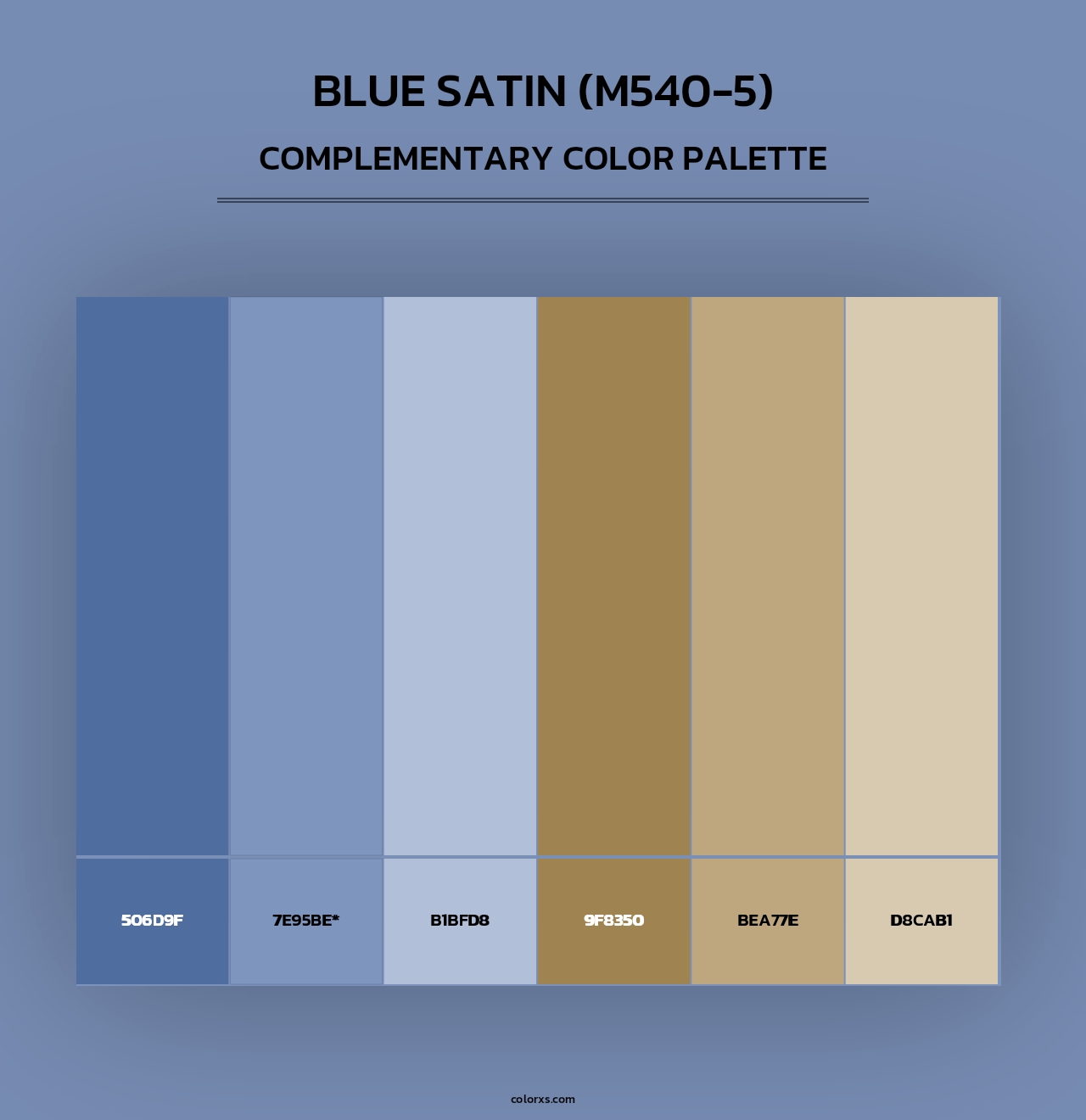 Blue Satin (M540-5) - Complementary Color Palette