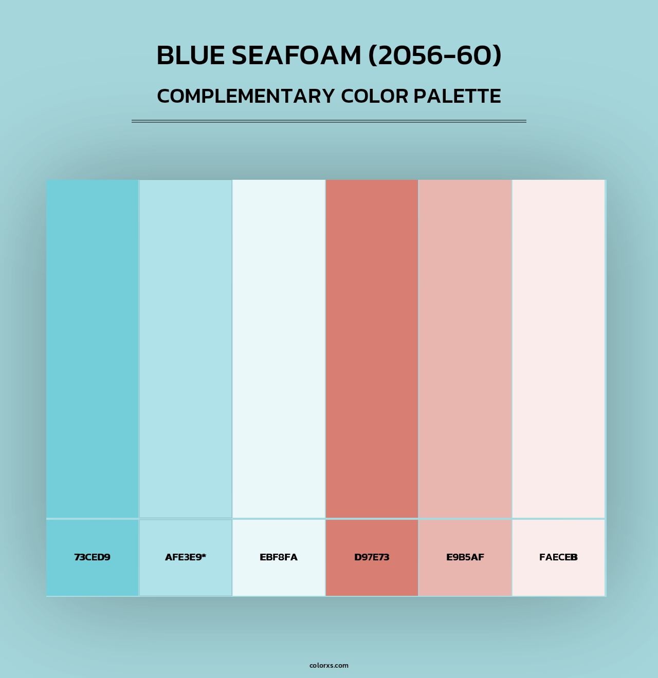 Blue Seafoam (2056-60) - Complementary Color Palette