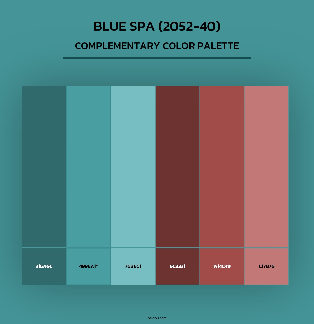 Blue Spa (2052-40) - Complementary Color Palette