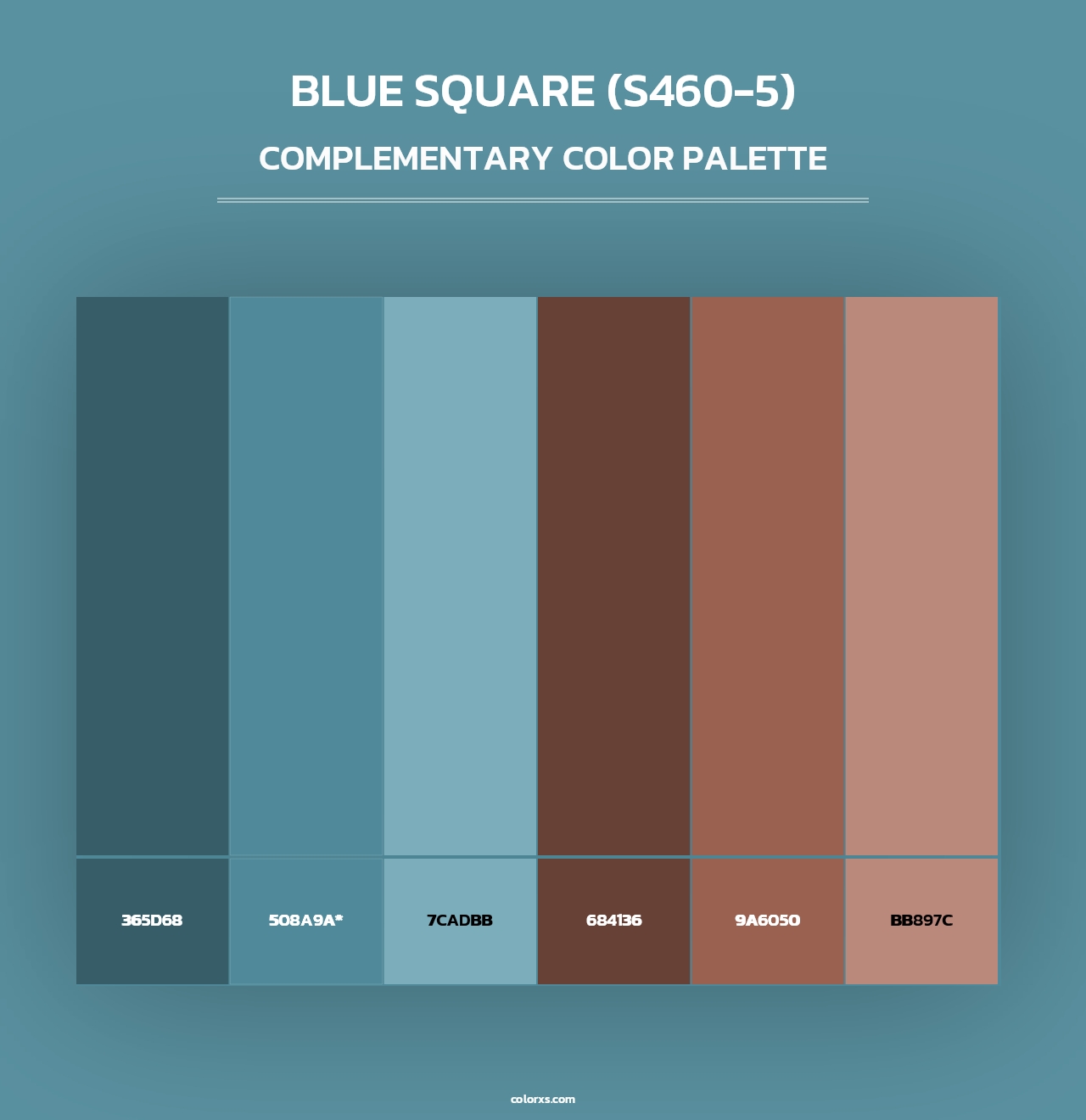 Blue Square (S460-5) - Complementary Color Palette