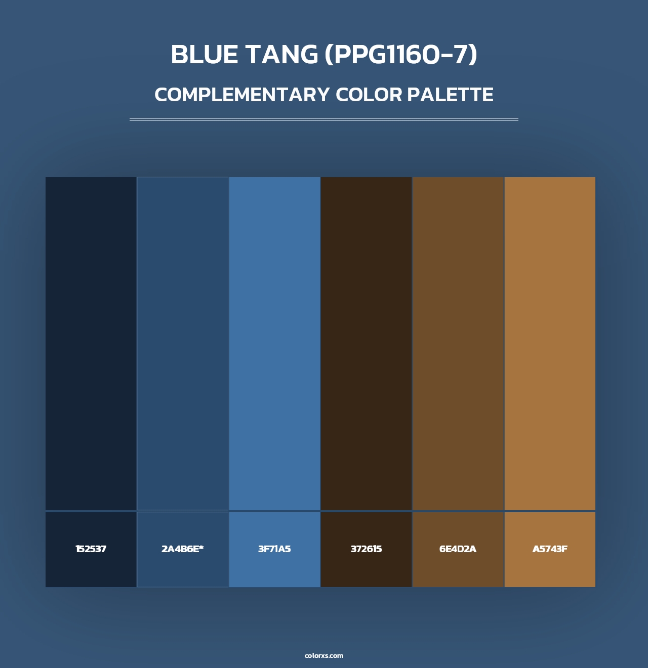 Blue Tang (PPG1160-7) - Complementary Color Palette