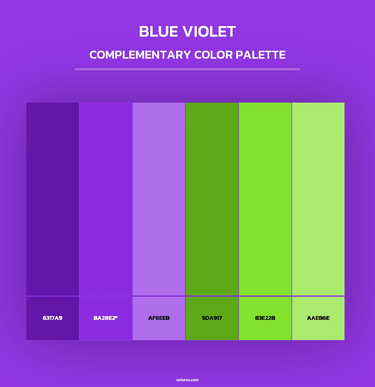 Blue Violet - Complementary Color Palette