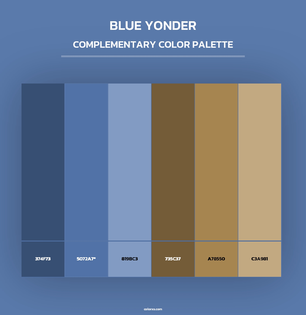 Blue Yonder - Complementary Color Palette