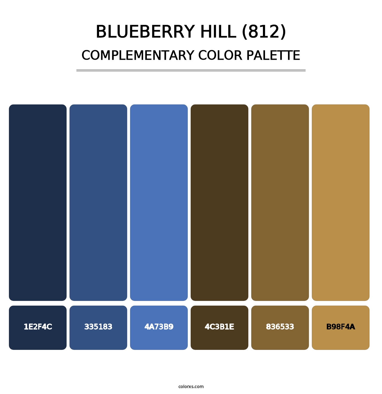 Blueberry Hill (812) - Complementary Color Palette