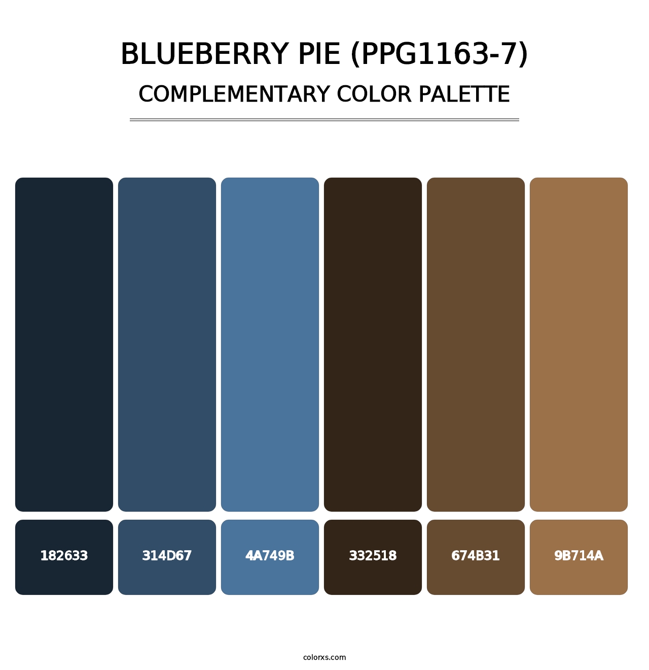 Blueberry Pie (PPG1163-7) - Complementary Color Palette