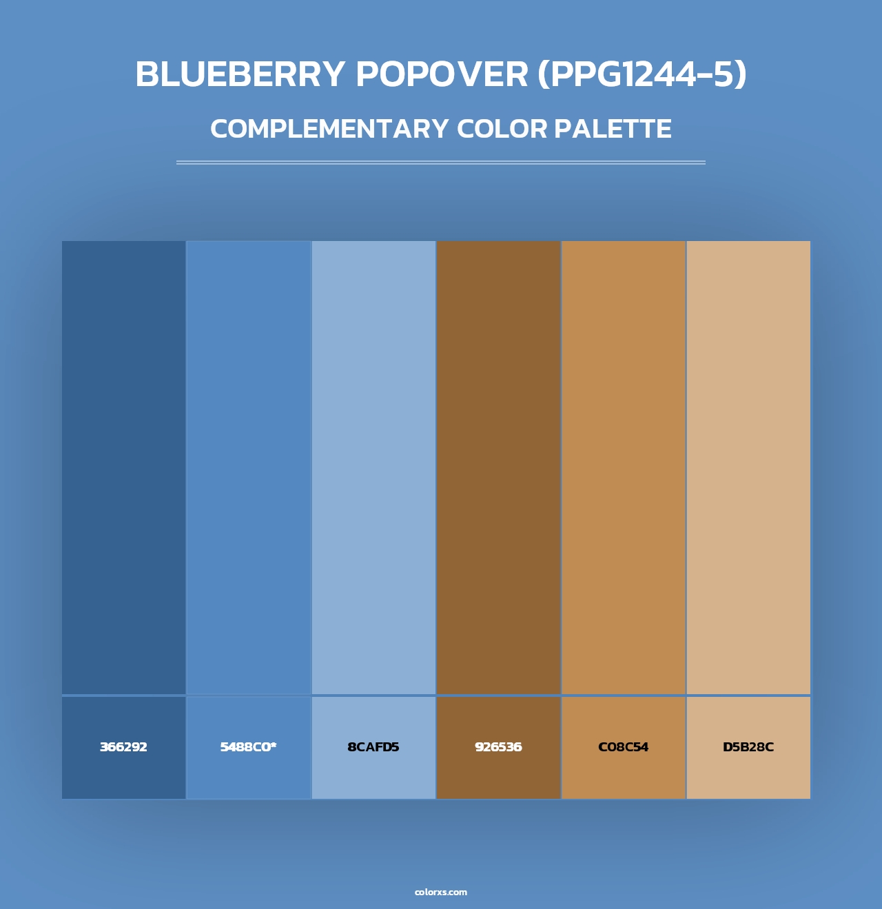 Blueberry Popover (PPG1244-5) - Complementary Color Palette