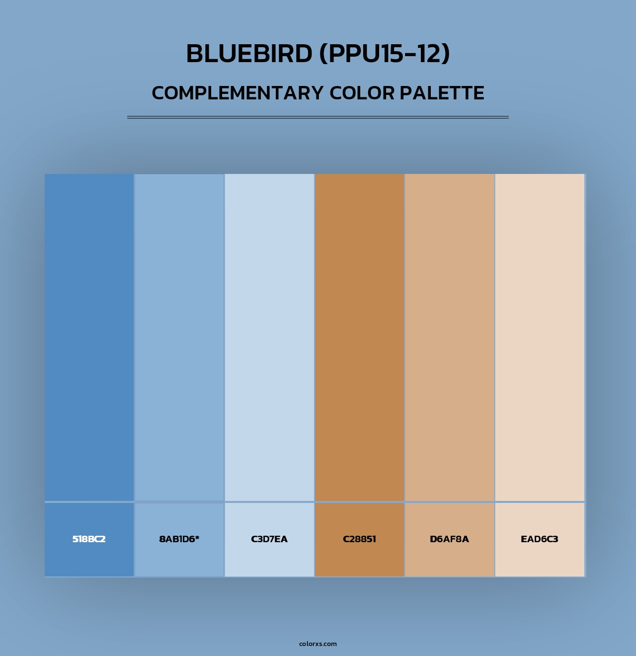 Bluebird (PPU15-12) - Complementary Color Palette