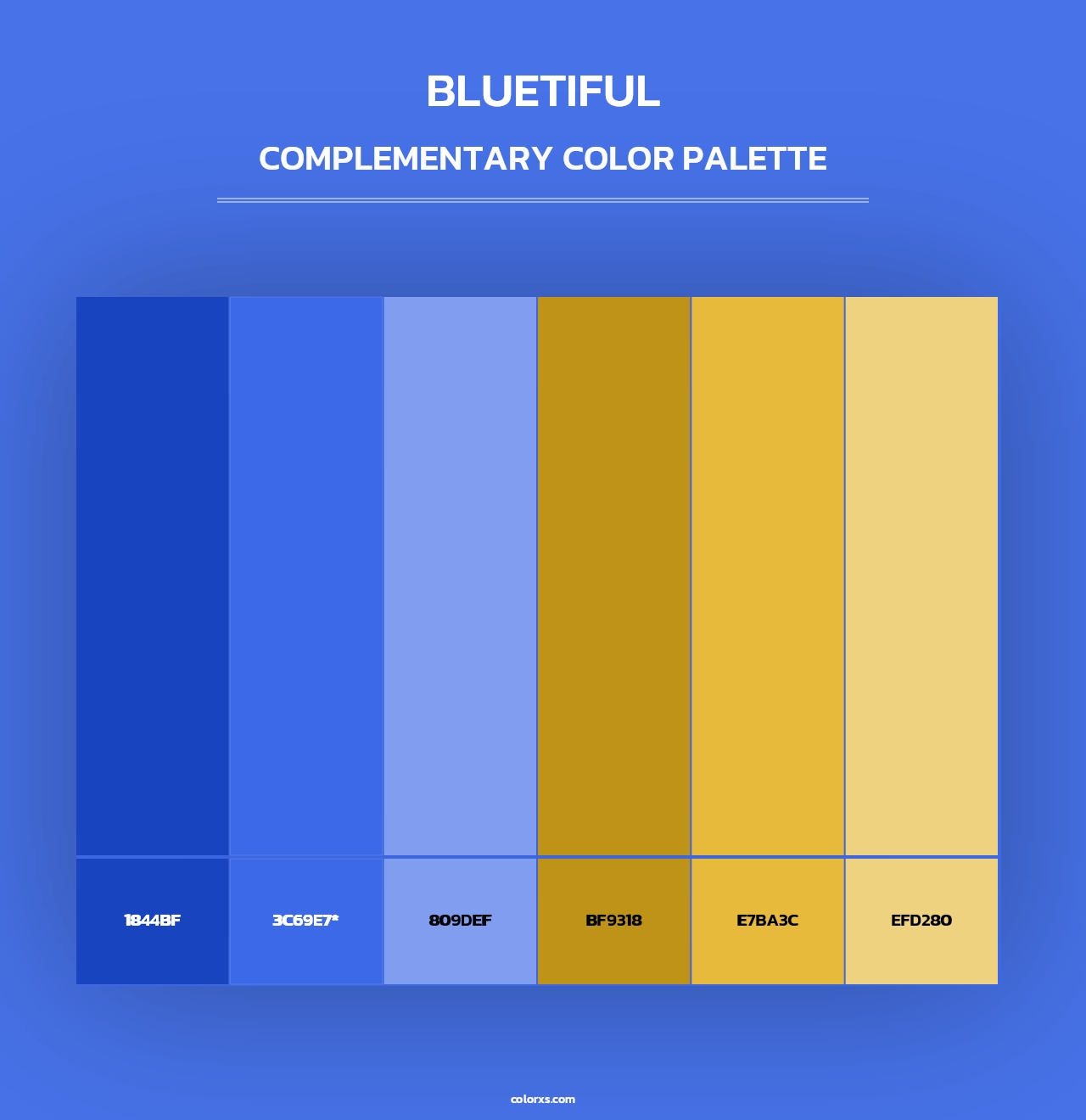 Bluetiful - Complementary Color Palette