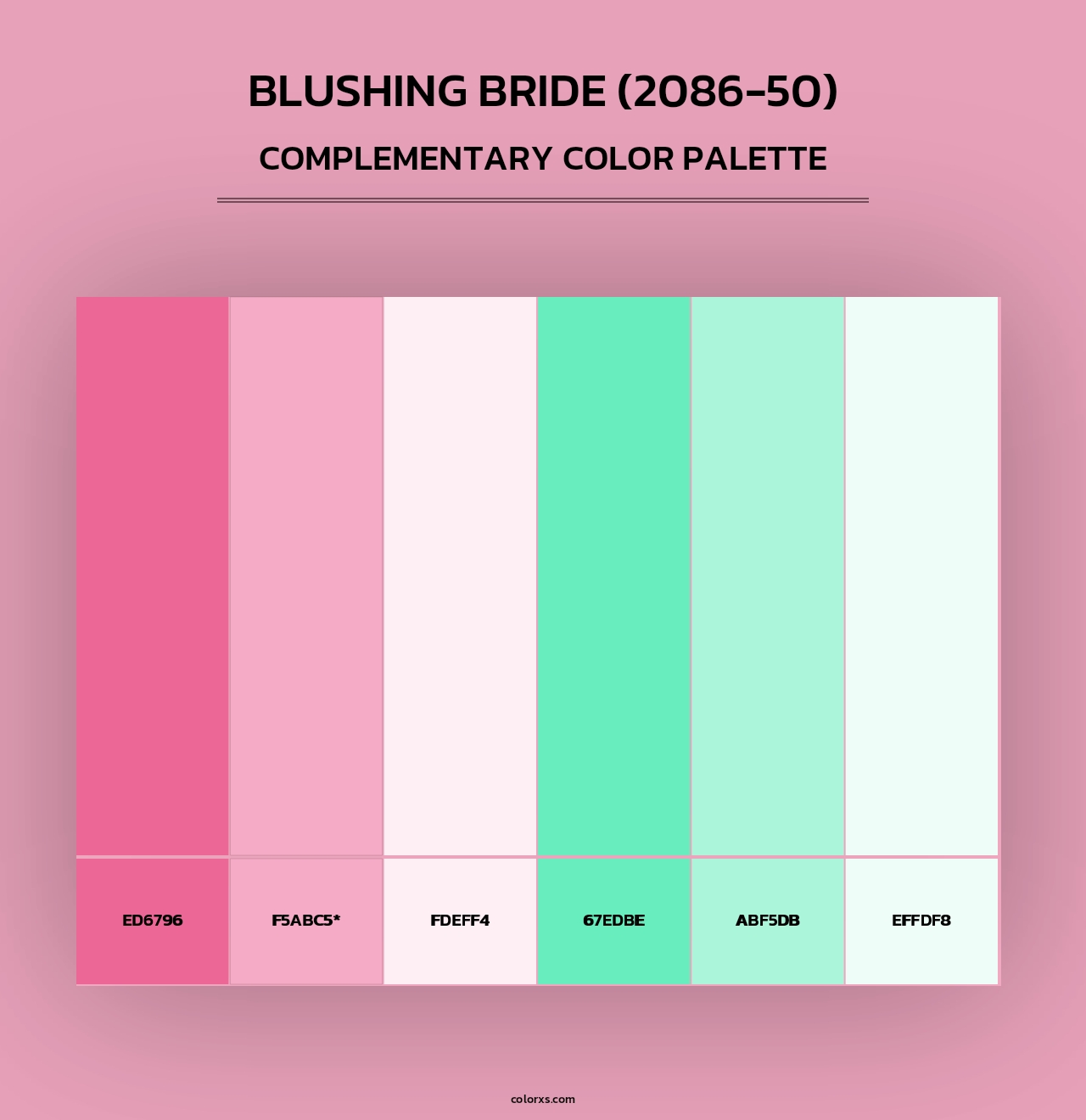 Blushing Bride (2086-50) - Complementary Color Palette