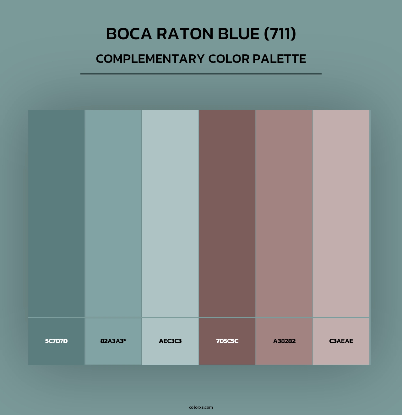 Boca Raton Blue (711) - Complementary Color Palette