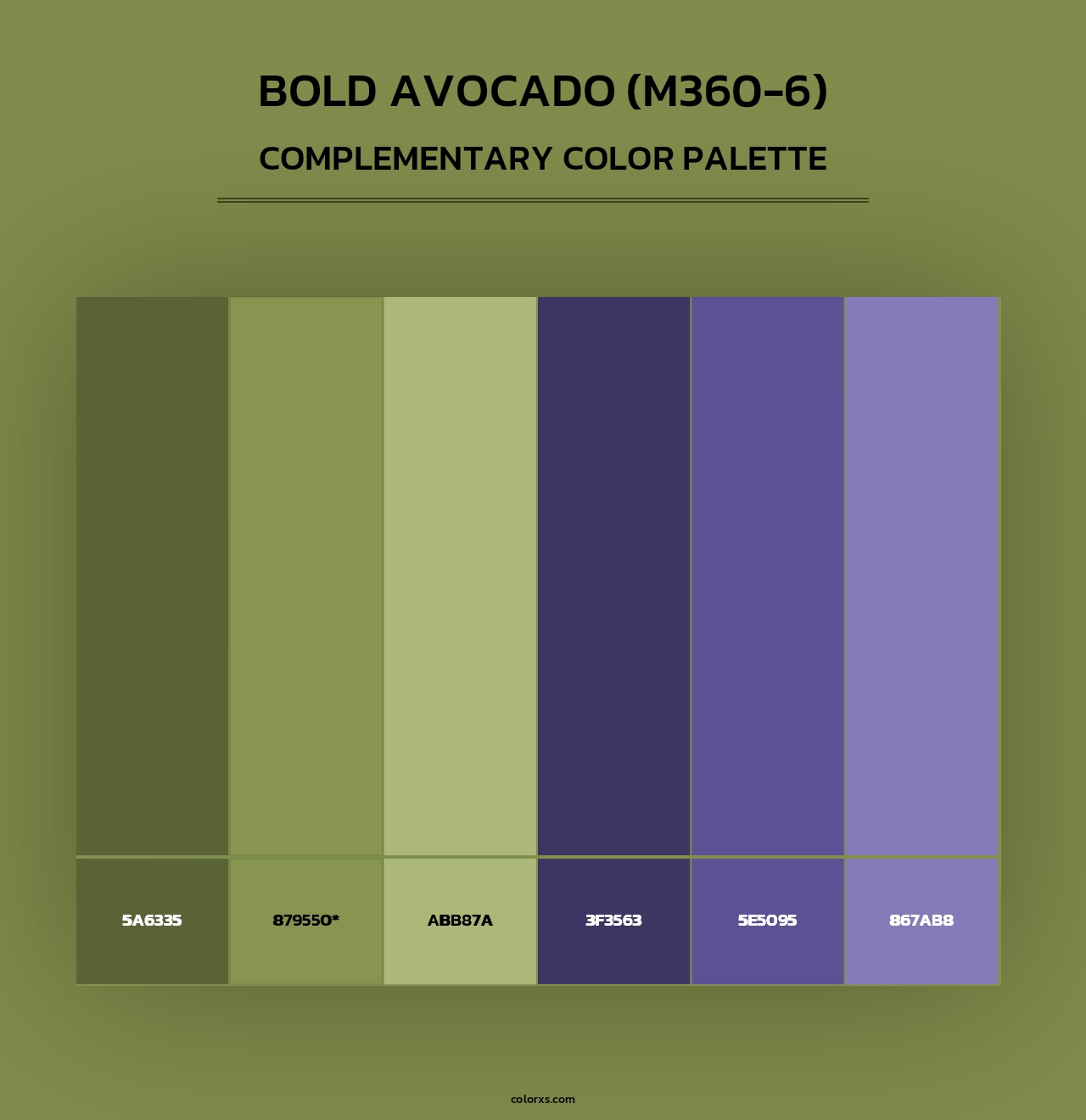 Bold Avocado (M360-6) - Complementary Color Palette