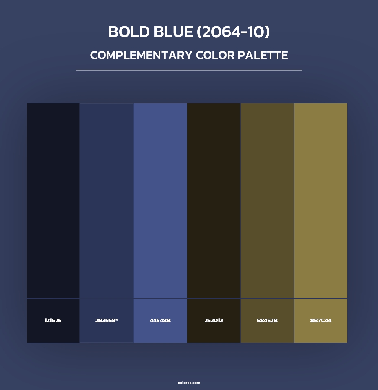Bold Blue (2064-10) - Complementary Color Palette