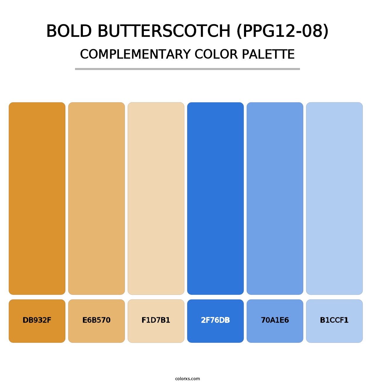 Bold Butterscotch (PPG12-08) - Complementary Color Palette