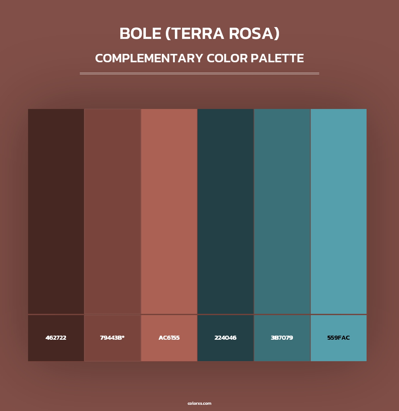 Bole (Terra Rosa) - Complementary Color Palette