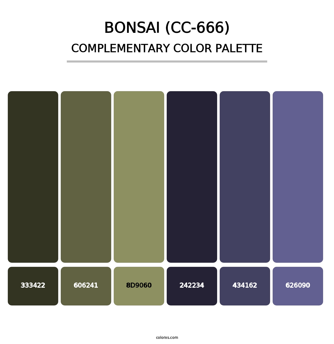 Bonsai (CC-666) - Complementary Color Palette