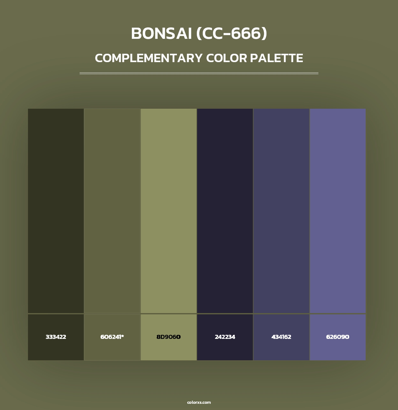 Bonsai (CC-666) - Complementary Color Palette