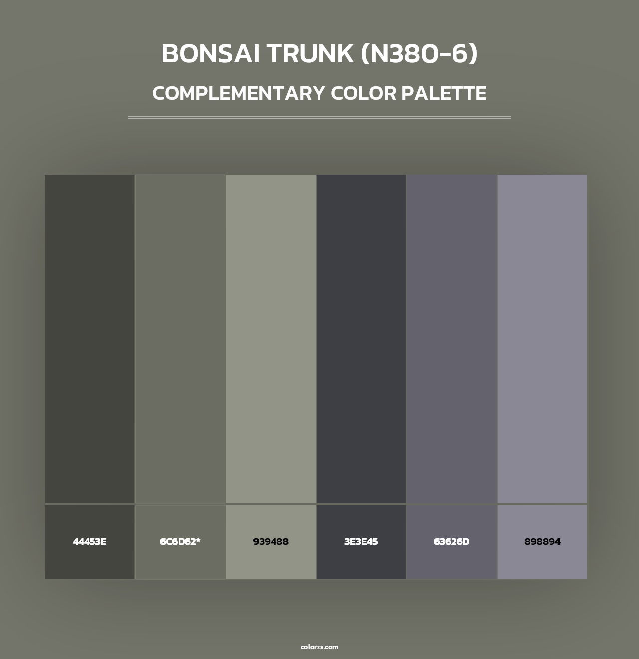 Bonsai Trunk (N380-6) - Complementary Color Palette