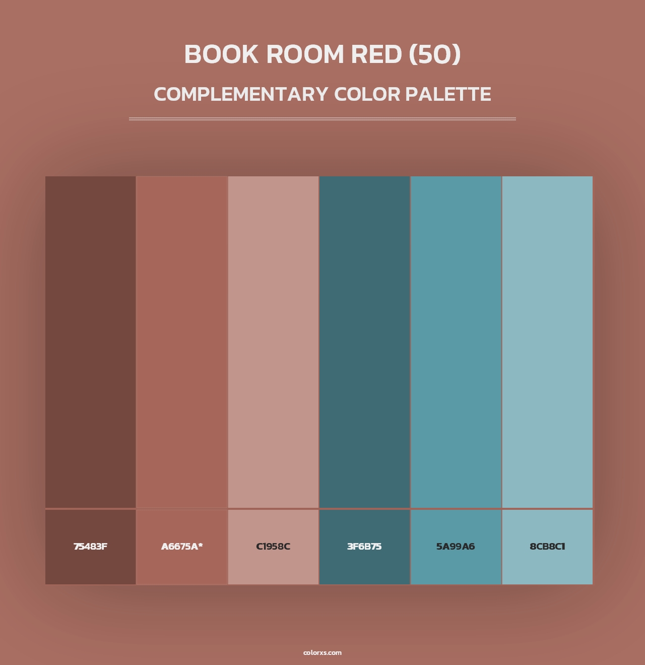 Book Room Red (50) - Complementary Color Palette