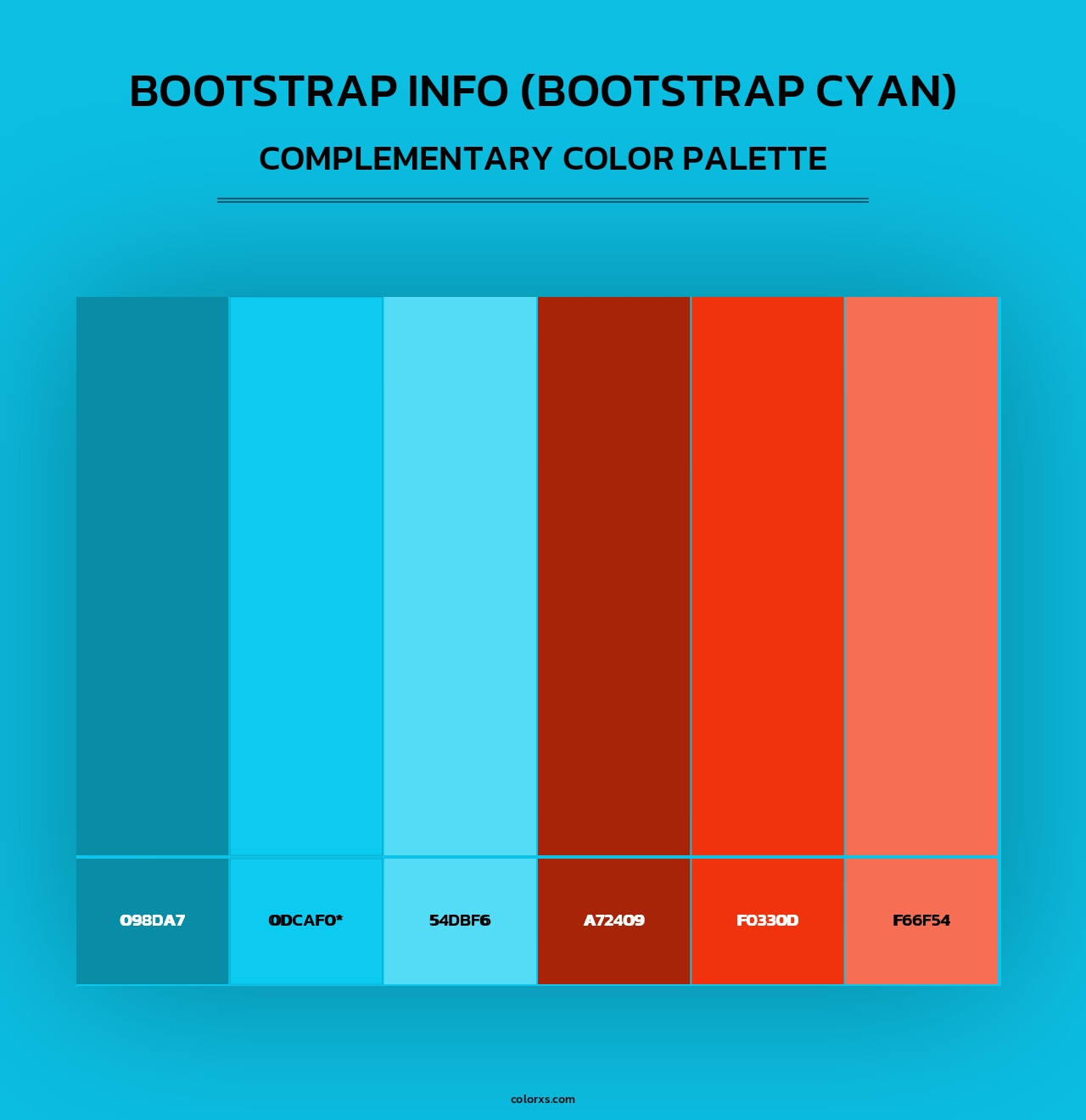 Bootstrap Info (Bootstrap Cyan) - Complementary Color Palette