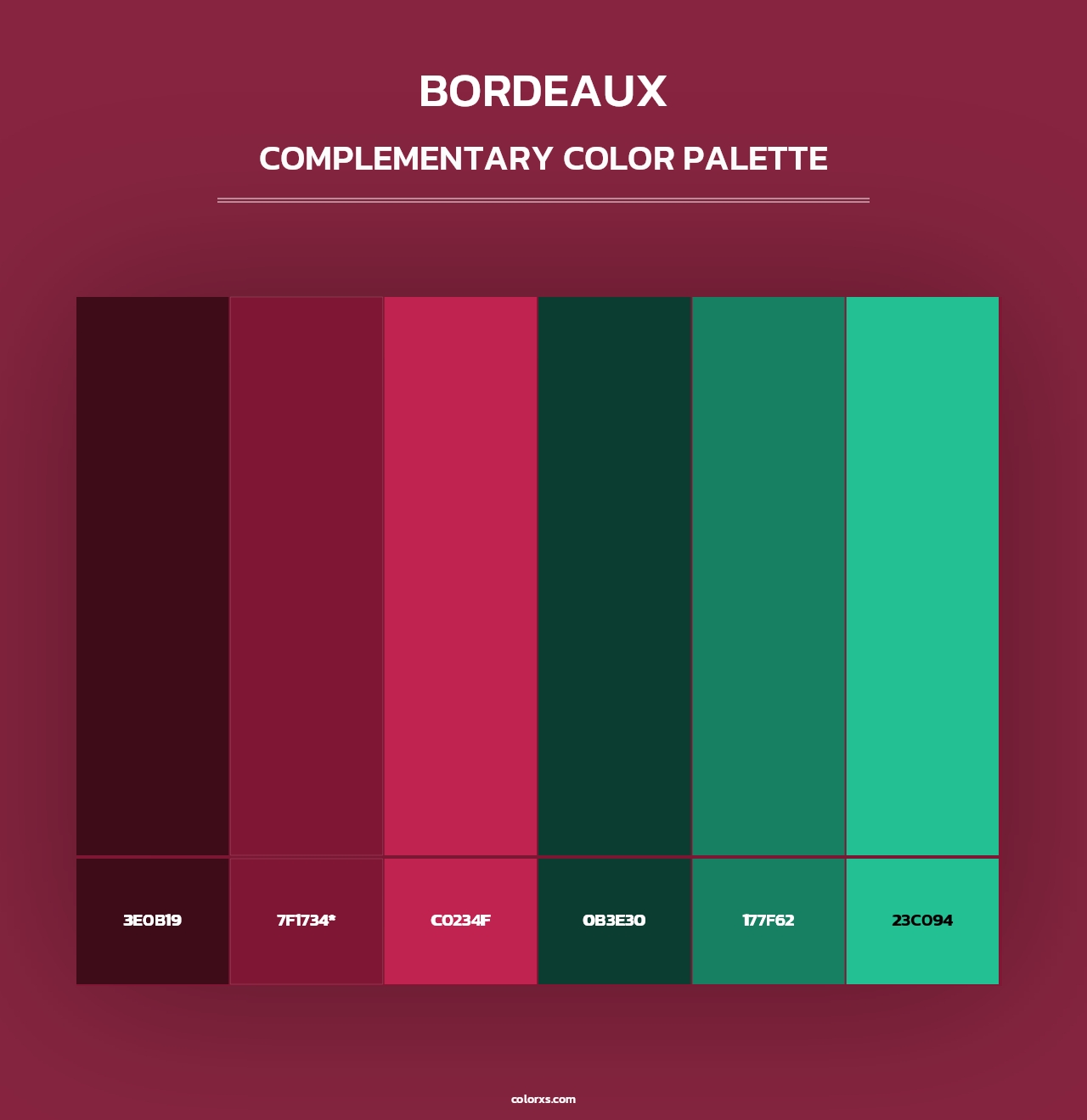 Bordeaux - Complementary Color Palette