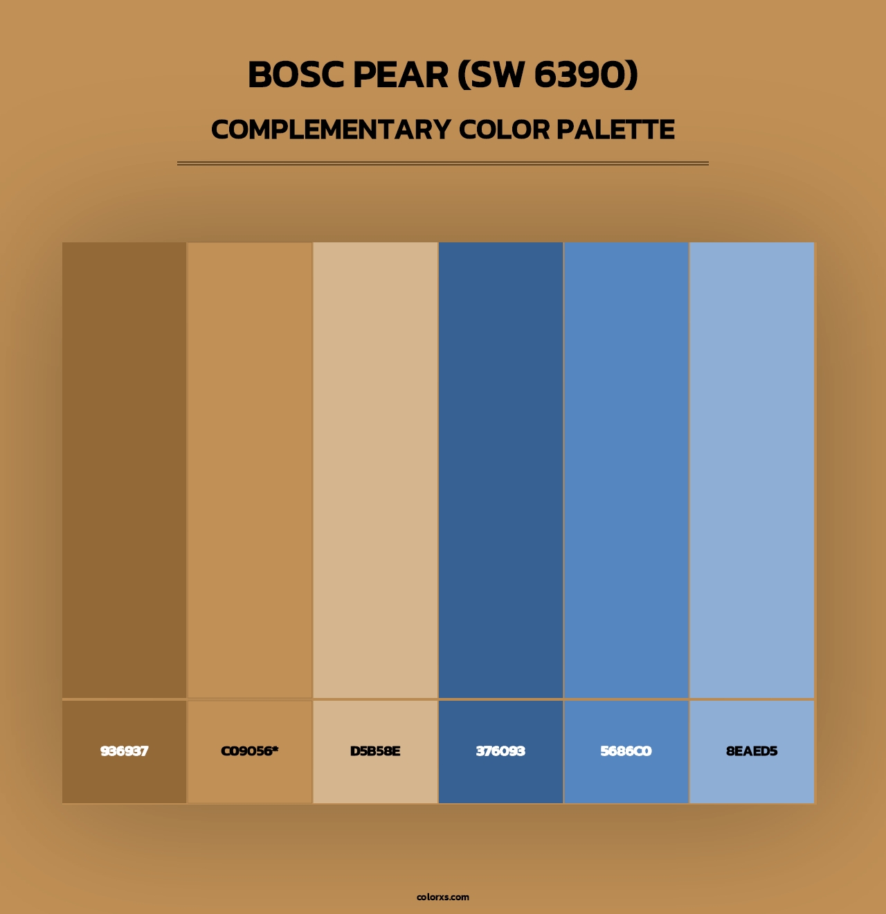 Bosc Pear (SW 6390) - Complementary Color Palette