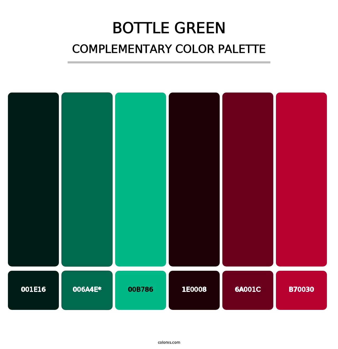 Bottle Green - Complementary Color Palette