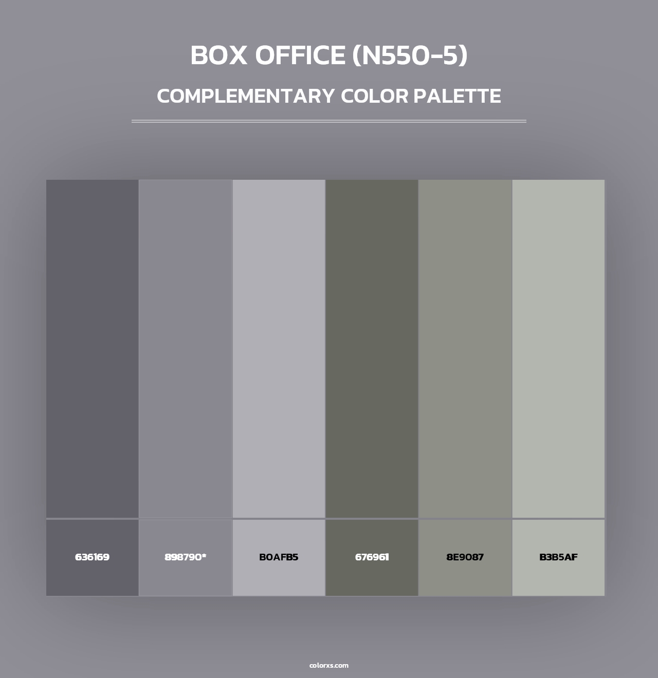 Box Office (N550-5) - Complementary Color Palette