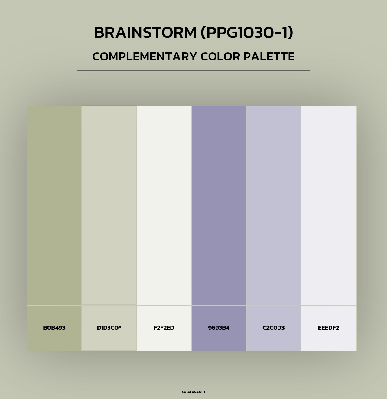 Brainstorm (PPG1030-1) - Complementary Color Palette