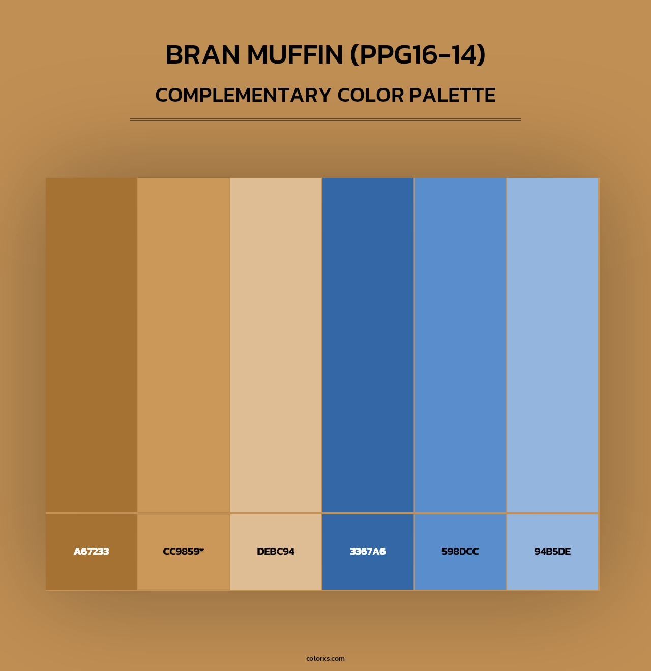 Bran Muffin (PPG16-14) - Complementary Color Palette