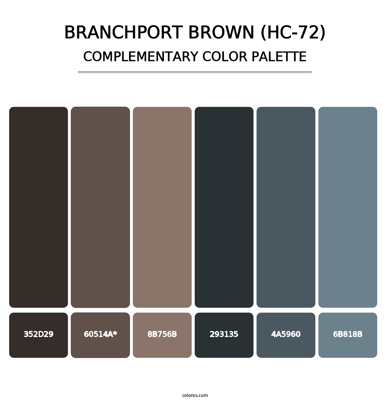 Branchport Brown (HC-72) - Complementary Color Palette