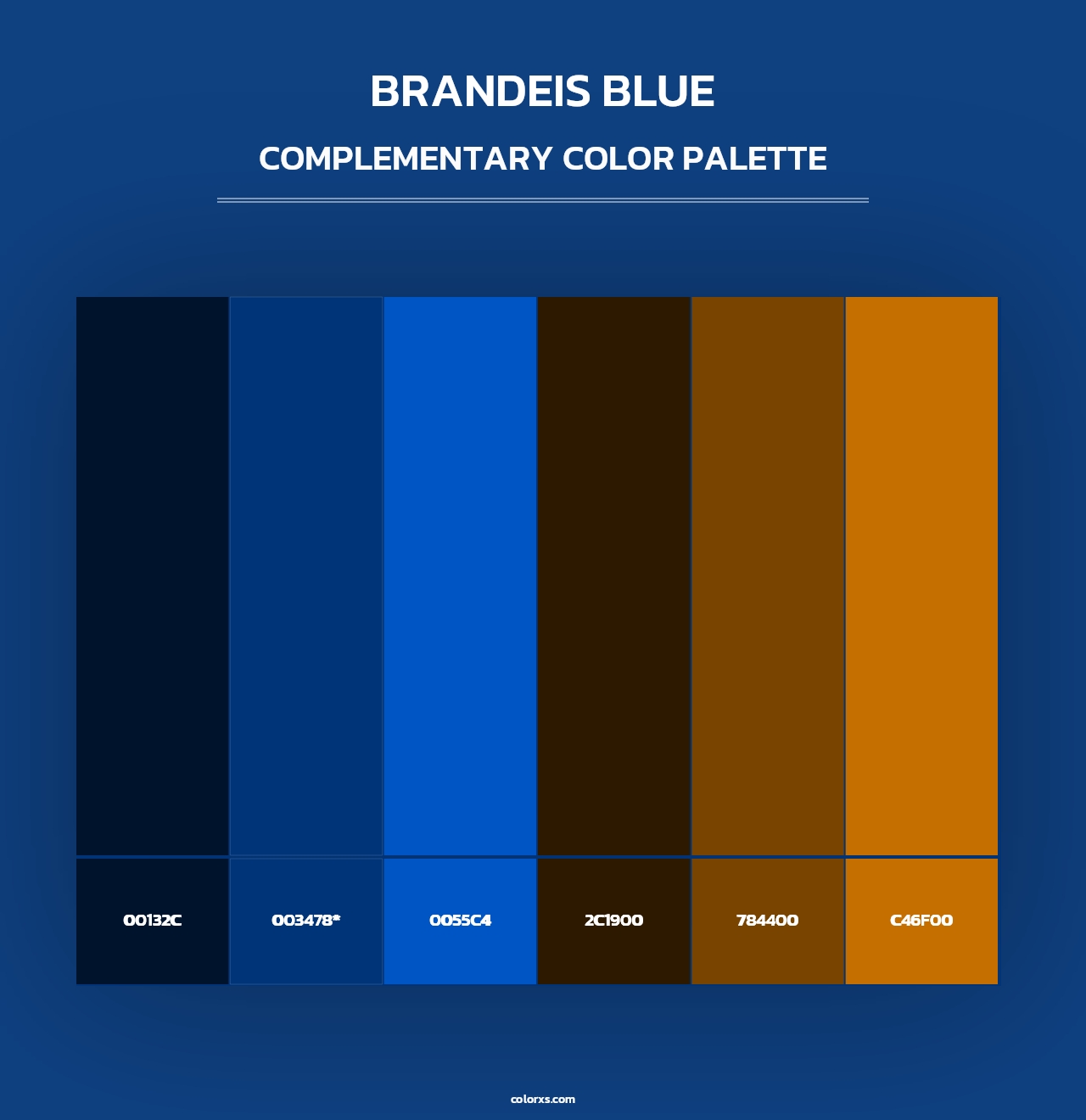 Brandeis Blue - Complementary Color Palette