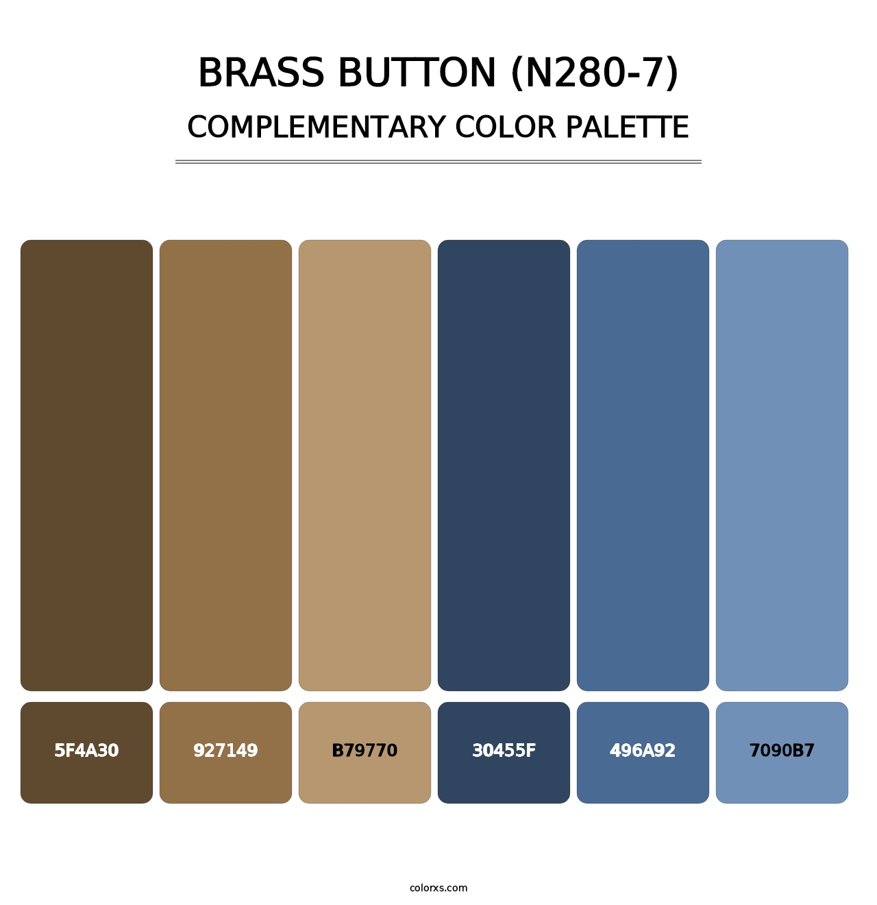 Brass Button (N280-7) - Complementary Color Palette