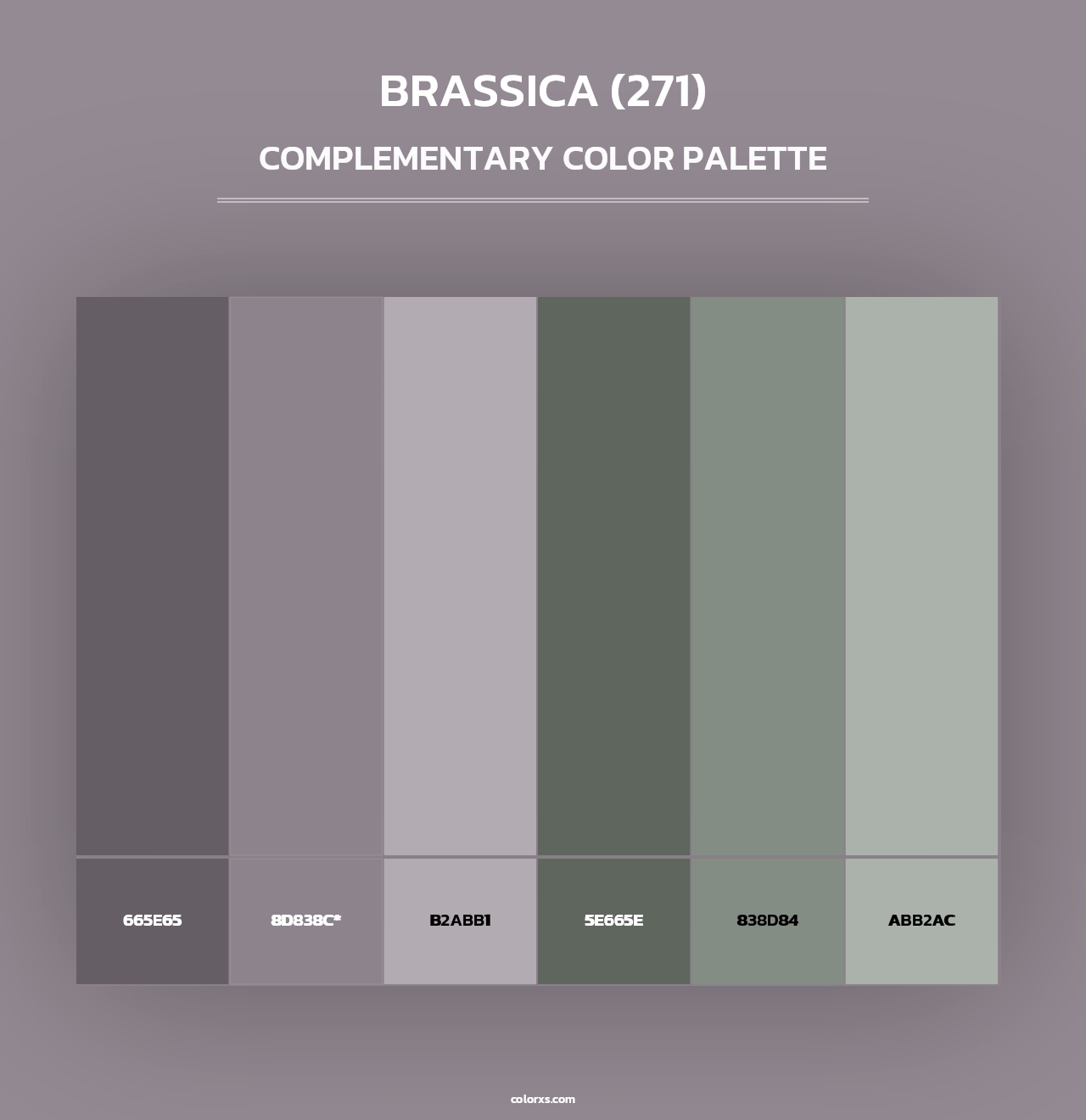 Brassica (271) - Complementary Color Palette