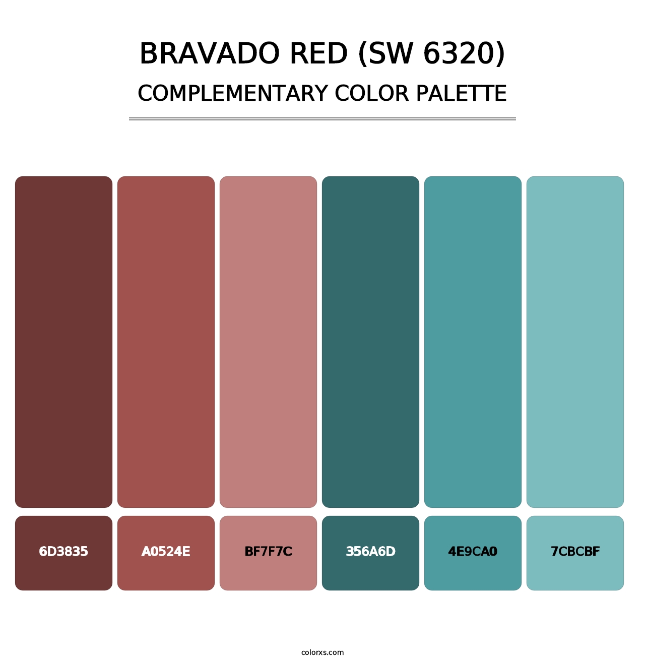 Bravado Red (SW 6320) - Complementary Color Palette